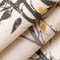 Black Yellow Grey Stain Resistant Performance Abstract Leaves Linen Look Print Upholstery Fabric by The Yard - SKU: Selena Tuscan